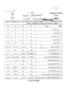 URDU 9-FBD-(G1+G2)-22